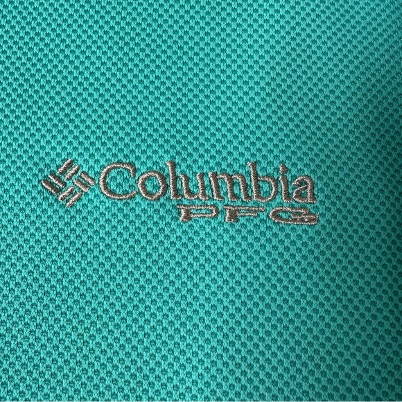 Columbia Men's Aqua Polo Shirt - Picture 3 of 14